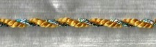 5 Yards 5/32" Gold and Rainbow Foil Twist Cord I1MR2-GR