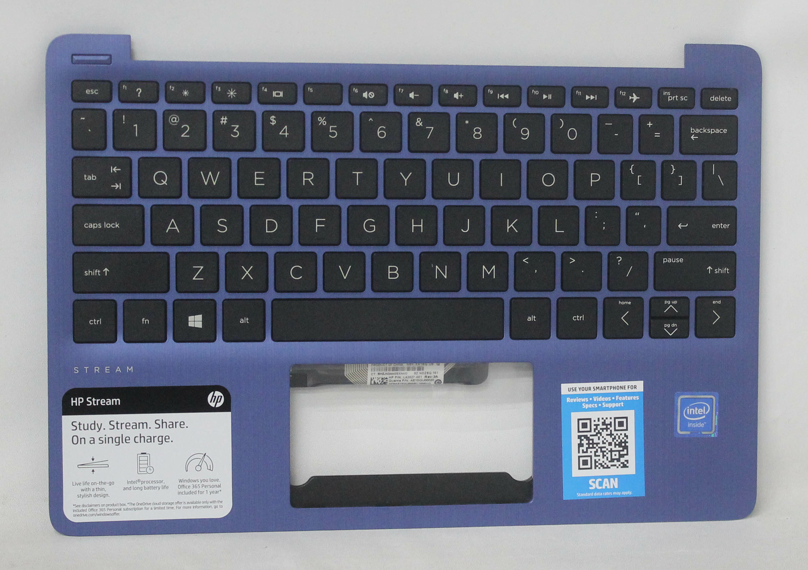 L44441-001 HP Palmrest Top Cover Ryb With Keyboard Stream 11