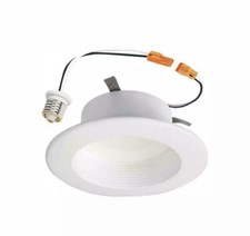 HALO RL 4 in. Integrated LED Recessed Light with White Retrofit Baffle Trim