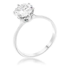 2 TCW Round Cut 8 mm Classic Solitaire Engagement Ring