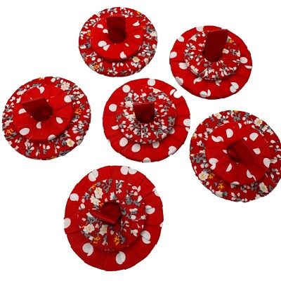 6x 5cm Stoff bezogen Metall Gewichte Papier Schnittmuster Schneiderei Geschenkset