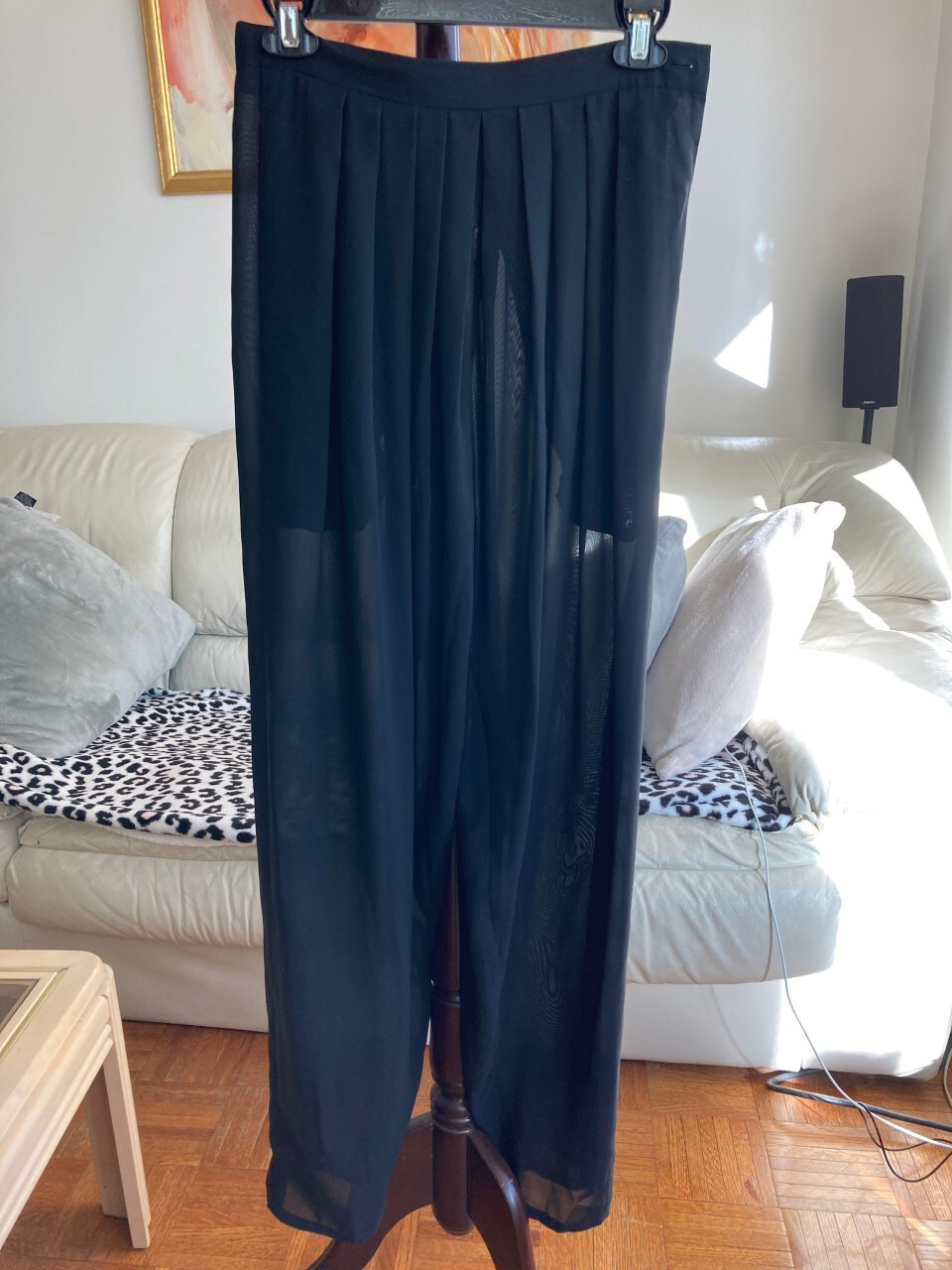 Wayne Clark 1980s Vintage Black Pleated Chiffon C… - image 3