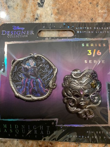 URSULA Disney Villains Midnight MASQUERADE Designer PIN SET Limited Rel IN HAND - Bild 1 von 3