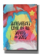 Epic Graffiti 'Superheroes Come In All Shapes' by Linda Woods, Giclee Canvas Wal