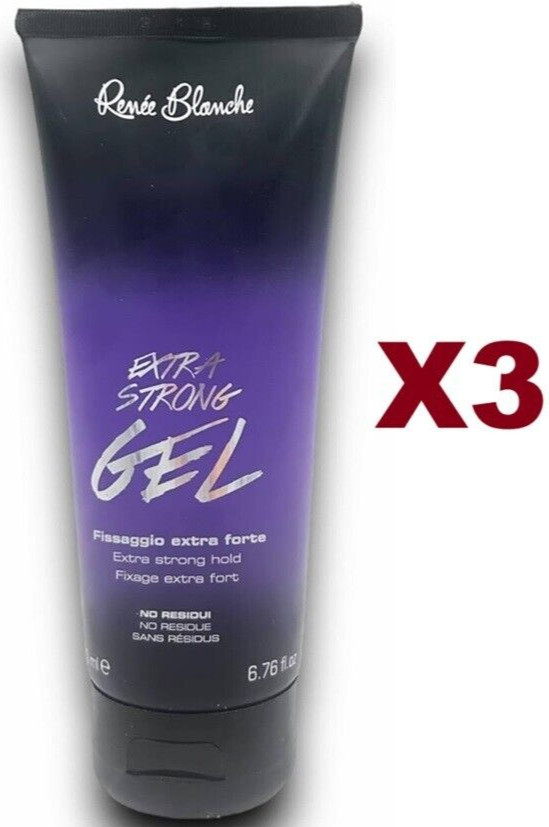 3 PZ RENEE' BLANCHE EXTRA STRONG GEL FISSAGGIO EXTRA FORTE 200ML