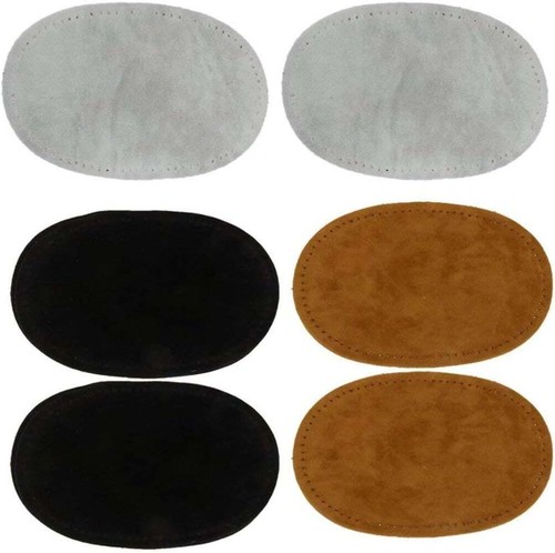 3/6 Paare Wildleder Eisen-auf Oval Ellbogen Knie Patches DIY Reparatur Nähset - Bild 6 von 42