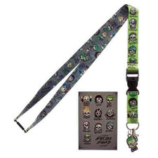 Suicide Squad Lanyard Movie Badge ID Holder Batman Character Skulls Joker Harley