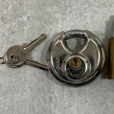 Chinrose Hardened Stainless Steel Disc Padlock with 2 keys