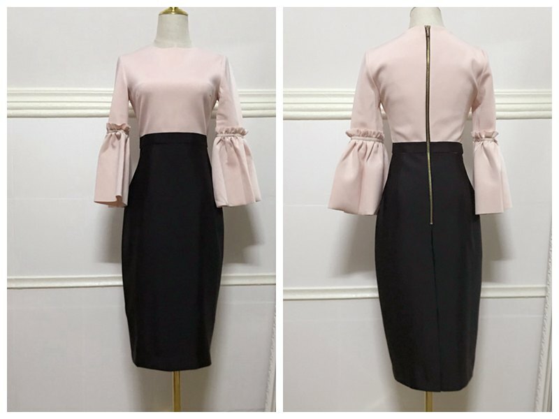 ted baker pink and black dress