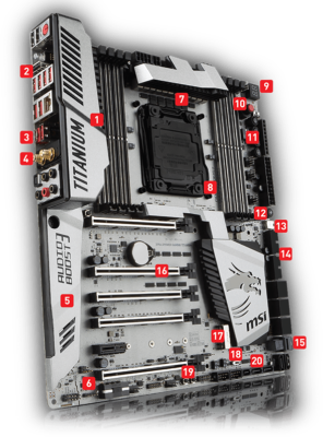 For MSI X99A XPOWER GAMING TITANIUM Motherboard LGA2011 DDR4 ATX