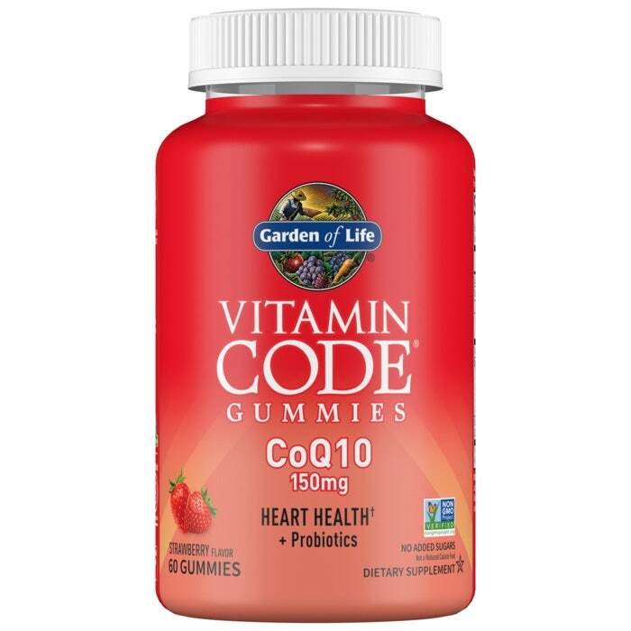 Garden of Life 150mg Vitamin Code CoQ10 Gummies for Heart Health + Prebiotics