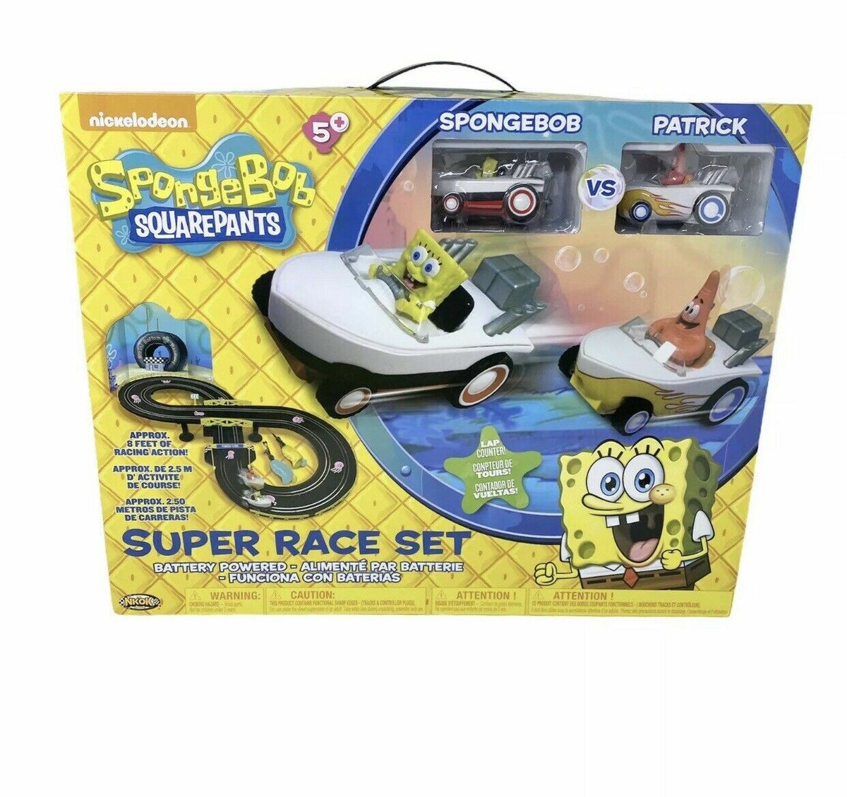 NKOK SPONGEBOB SQUAREPANTS SUPER RACE SET BOAT RACE TRACK