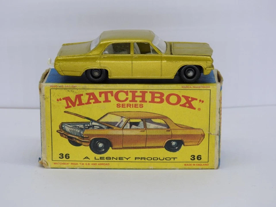 MATCHBOX LESNEY 1-75 REGULAR WHEELS OPEL DIPLOMAT No.36 1966 VNM IN E BOX - Image 4 of 4