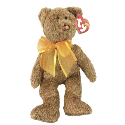 Ty Beanie Babies MasterCard Collectible Edition #5 Bear Orange Bow MC Original