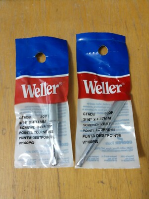 (2) Weller Soldering Iron TIPS  3/16 inch  CT6D8