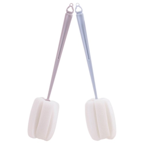 2 Pcs Dishes Cleaning Brush Sponge Long Handle Flask Bottle Cleaner Water - Bild 8 von 9