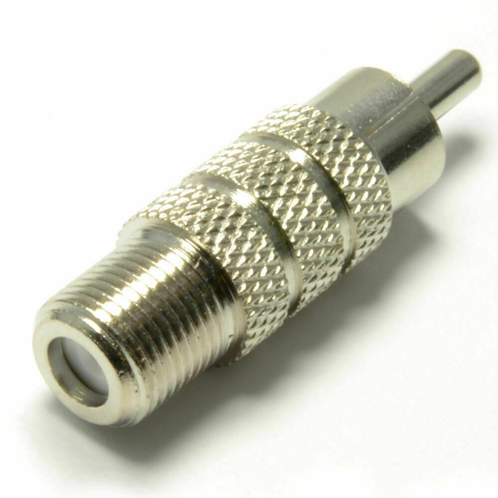 F Type Female Socket to RCA Composite Phono Male Video Adapter [006879]