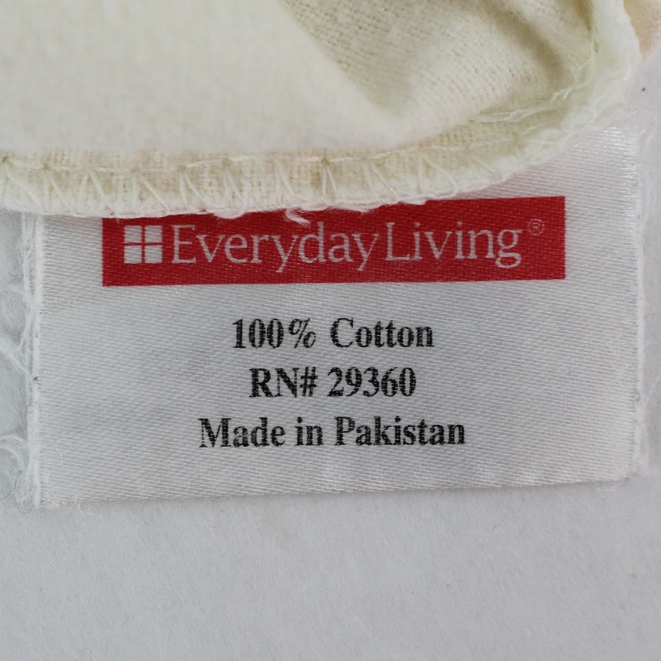 Lot of 3 Craft Pillowcases - 2 Plain White & 1 Holiday Print Fabric - Image 4 of 4