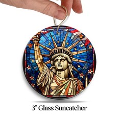 4th of July Stained Glas Sun Catcher 250 Years of Freedom 240-02