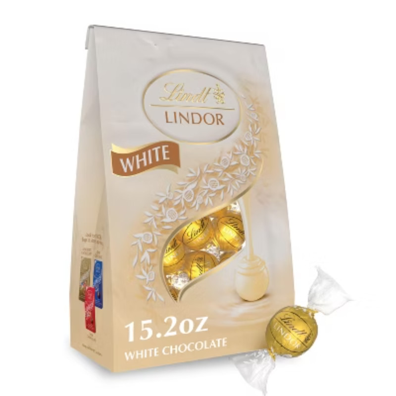 Lindt Lindor White Chocolate Candy Truffles - 15.2 oz