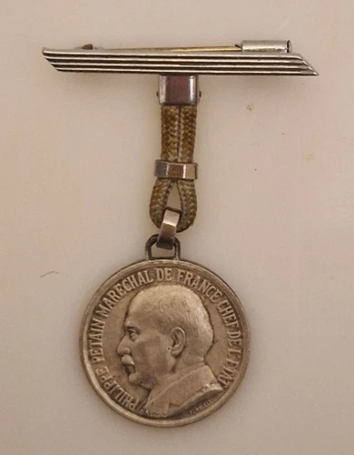 French state - medal / bar Marshal Pétain - 1941 - F. Angeli - 22.3 mm