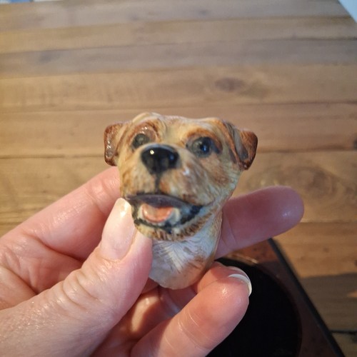 VINTAGE CERAMIC BORDER TERRIER HEAD 