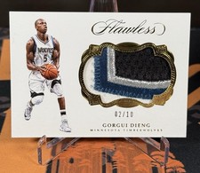Gorgui Dieng 2016-17 Flawless Basketball Jumbo Patch Gold /10 #P-GDN WOLVES SSP