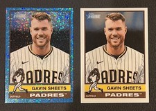 2025 Topps Heritage High GAVIN SHEETS Light Blue Sparkle REFRACTOR + Chrome #711
