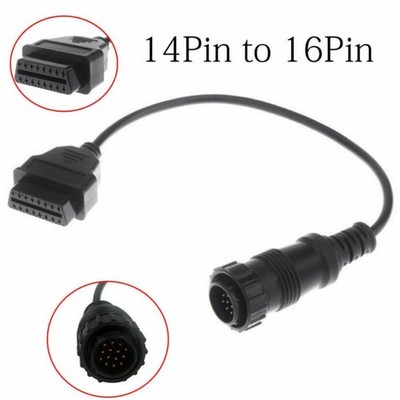 40cm 14Pin To16Pin OBD2 Adapter Diagnostic Connector Cable For Mercedes Benz Car
