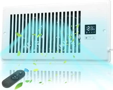 Xcity Quiet Register Booster Fan, Intelligent 4"X10" Vents, 10-Speed, Air Vent F