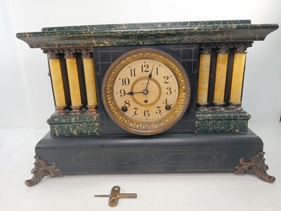 Antique Seth Thomas 6 Column Adamantine Mantle Clock - Not Running