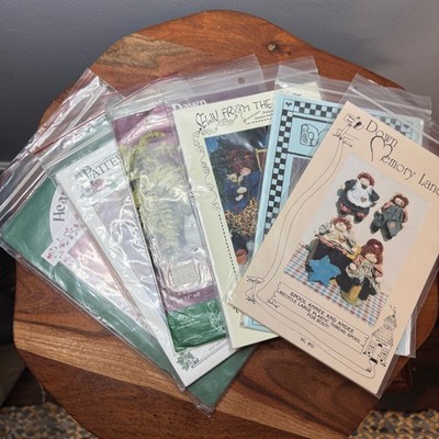 6 Vintage Doll Sewing Patterns, Uncut Pattern Garden, Gooseberry Hill