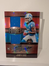 2023 Panini Legacy Jahmyr Gibbs #FDA-10 Rookie Ruby Futures 2 Patch Auto 34/100