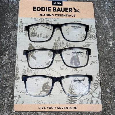 Eddie Bauer Designer Reading Glasses 3 Pack Card Readers +1.50