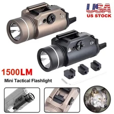 1000 Lumen Tactical Flashlight, Picatinny Rail Mount Gun Light with Strobe Mode