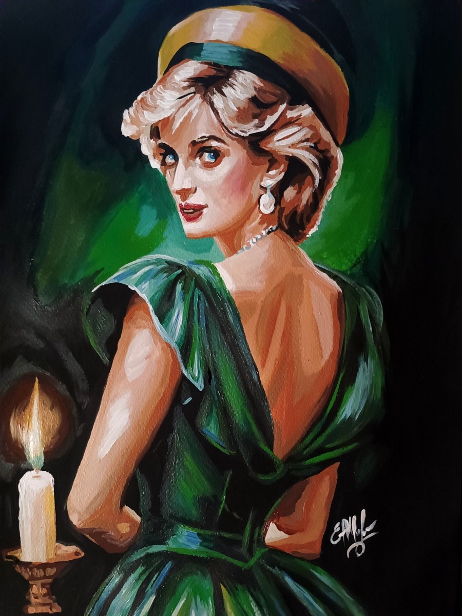 poster portrait of Princesses Diana, paper , acrylic, handmade | eBay poster portrait of Princesses Diana, paper , acrylic, handmade | eBay
