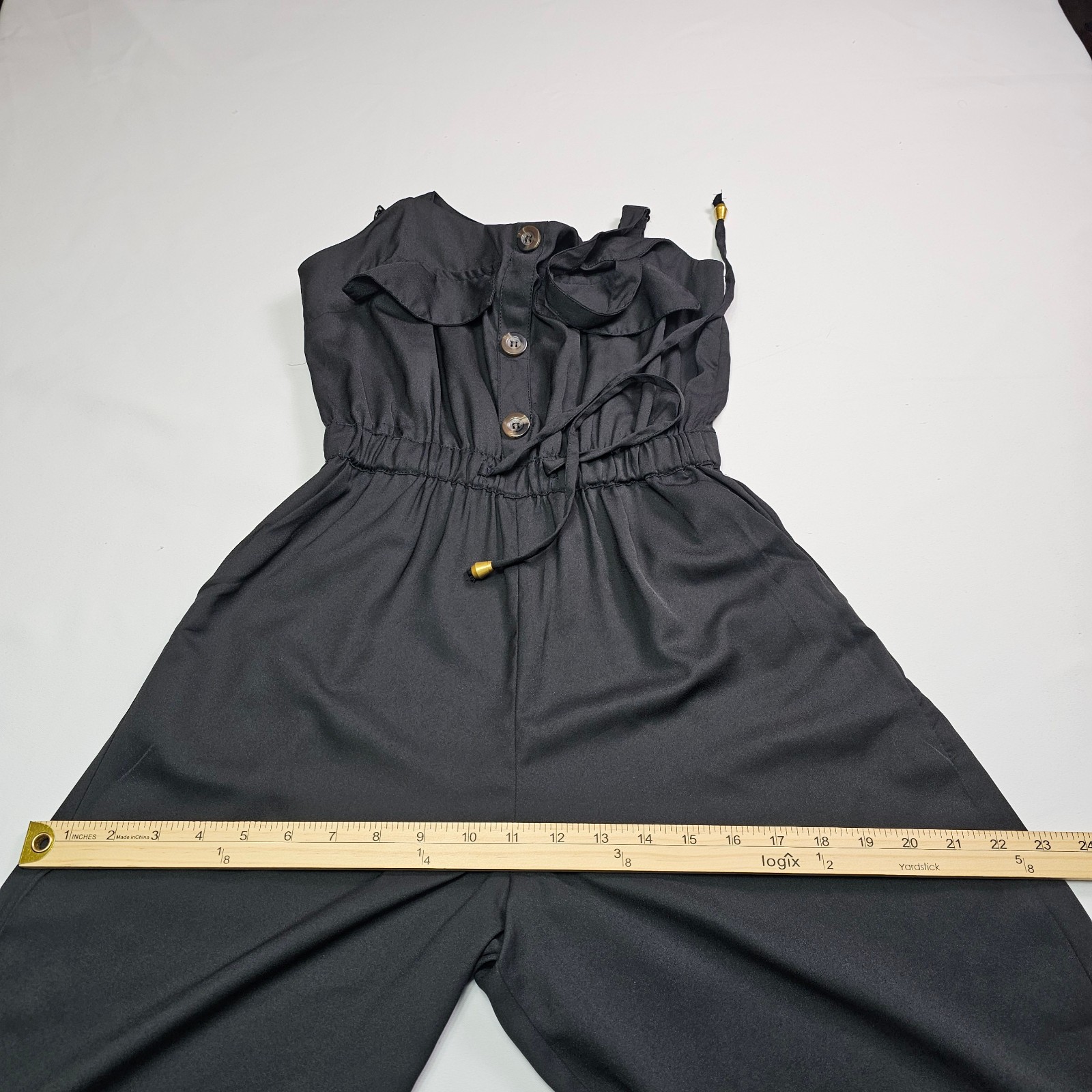 Blush Womens Small Black Button Front Spaghetti S… - image 8