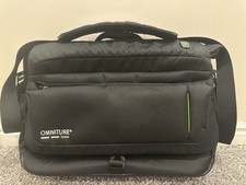 TUMI Tech 5616SM Black Nylon Messenger Laptop Bag w/ Company Logo Omniture 