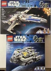 2 LEGO Star Wars New Republic X-Wing Starfighter 75460 & Anzellan Starship 75445