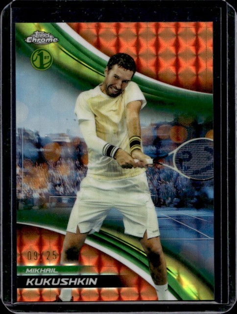 2025 Topps Chrome Mikhail Kukushkin Orange Geometric Refractor #/25