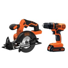 BLACK+DECKER 20V MAX* Lithium Ion Drill + Circular Saw Combo Kit - BD2KITCDDCS