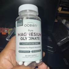 Organics Ocean pure Magnesium Glycinate 30 days supply brand new SEALED Exp 2/30