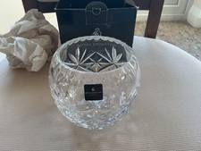 Royal Doulton Cut Crystal Glass Newbury Pattern Globe Bowl/ Ball Vase With Label