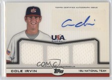 2011 Topps USA Baseball Team Triple Relics 5/214 Cole Irvin #ATR-CI Auto i6j