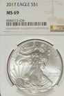 2017 NGC MS69 AMERICAN SILVER EAGLE #B52799