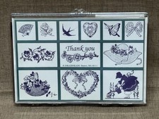Inkadinkado Rubber Stamp Set - Victorian - Heart, Flowers, Butterfly