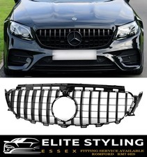 FOR MERCEDES E CLASS W213 S213 C238 A238 FRONT GRILLE GT STYLE GLOSS BLACK 16-19