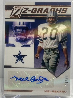 2020 Panini Zenith Z-Graphs MEL RENFRO 20/35 AUTO #ZG16 COWBOYS