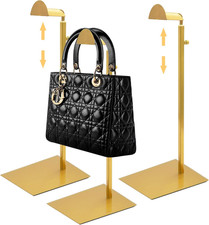 3 Pack Handbag Rack Stainless Steel with Adjustable Height, Purse Display Stand