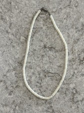 Vintage Puka Shell Heishi Necklace with Sail Pendant and Red Coral Accents — listing 6